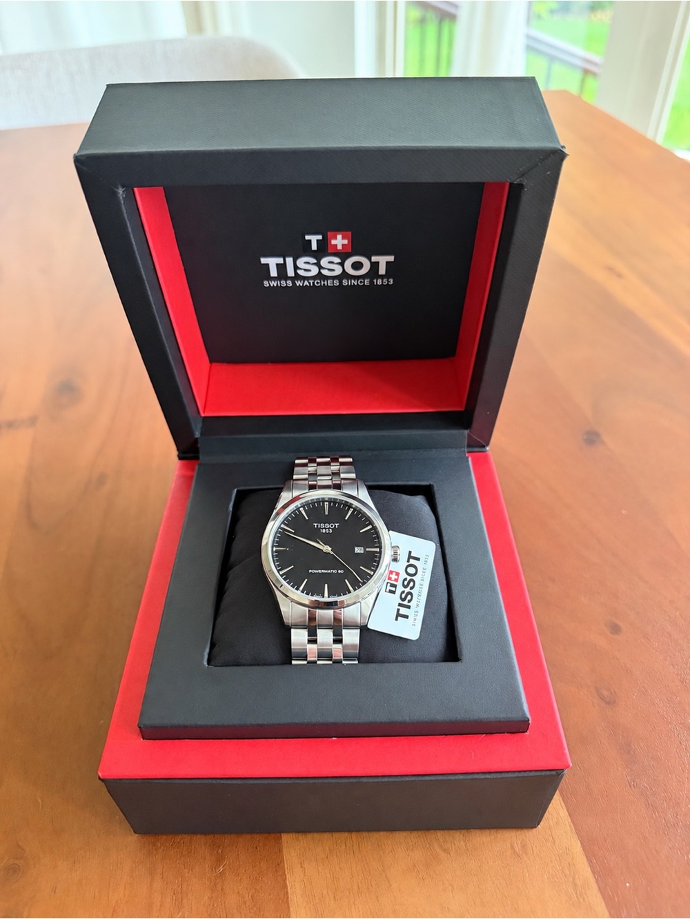 ⌚ Tissot Classic Dream Powermatic 80 Automatic Black Dial 40mm Watch NWT